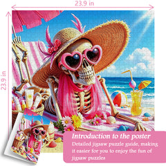 Skelett-Strandurlaub-Puzzle, 1000 Teile