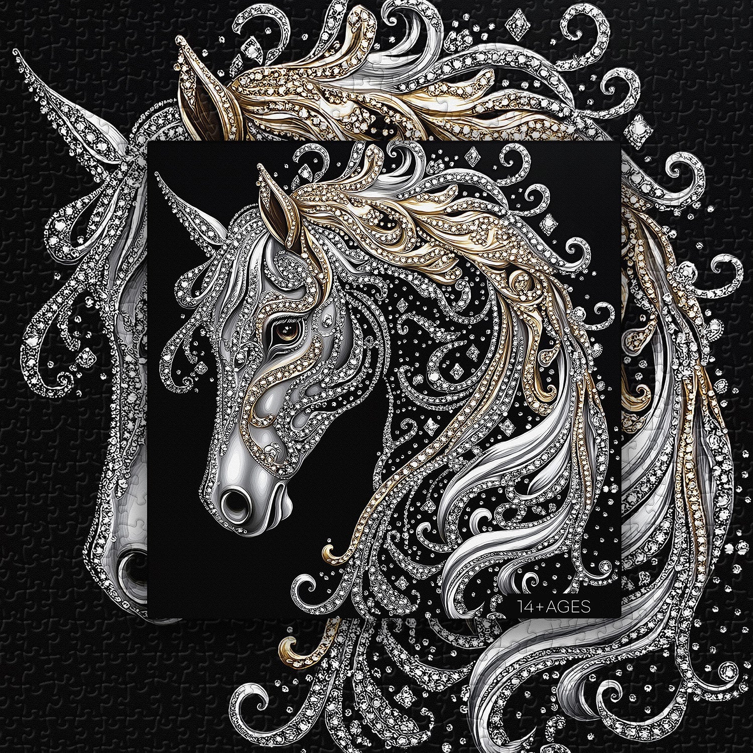 Diamantpferd-Puzzle 1000 Teile