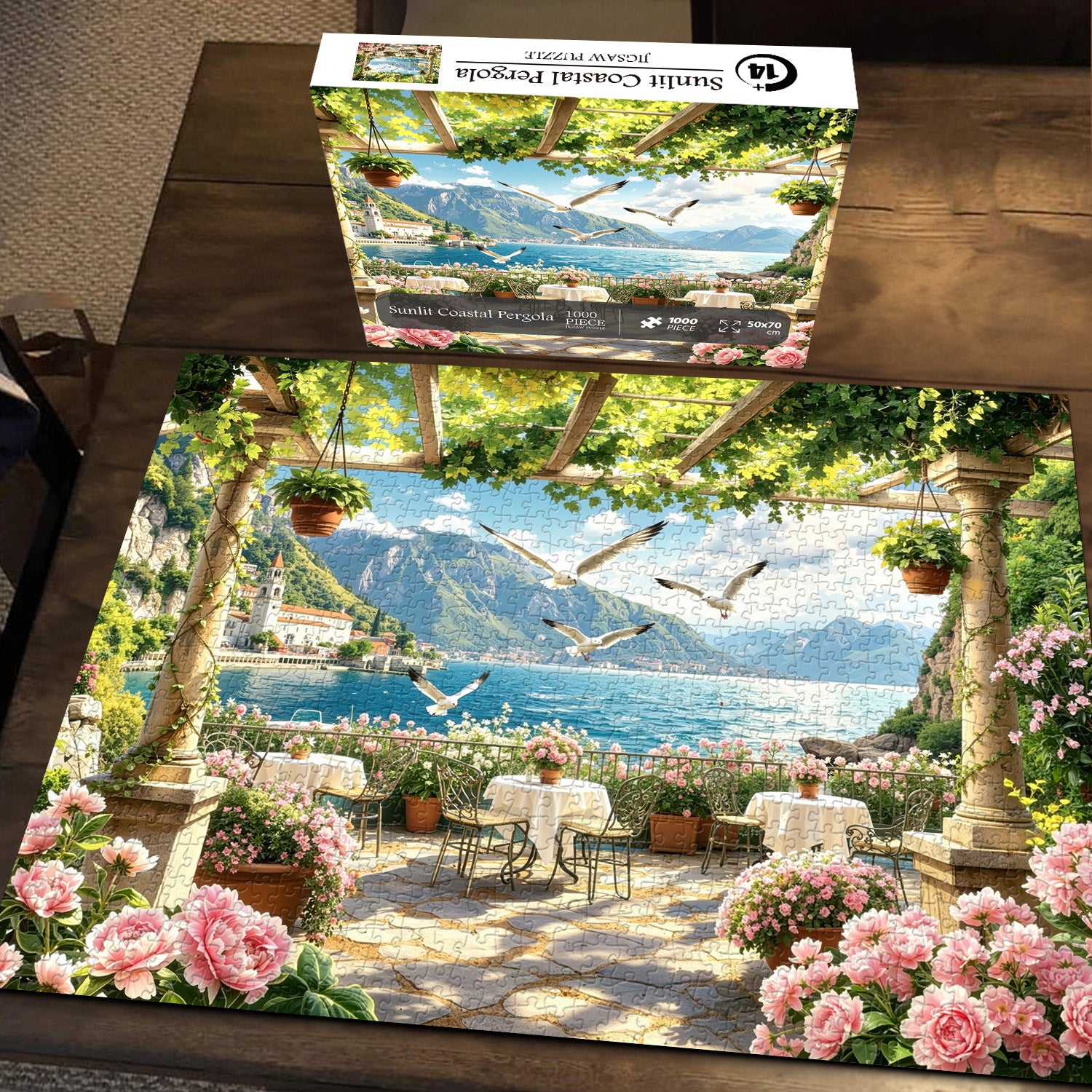 Sunlit Coastal Pergola Jigsaw Puzzle 1000 Pieces