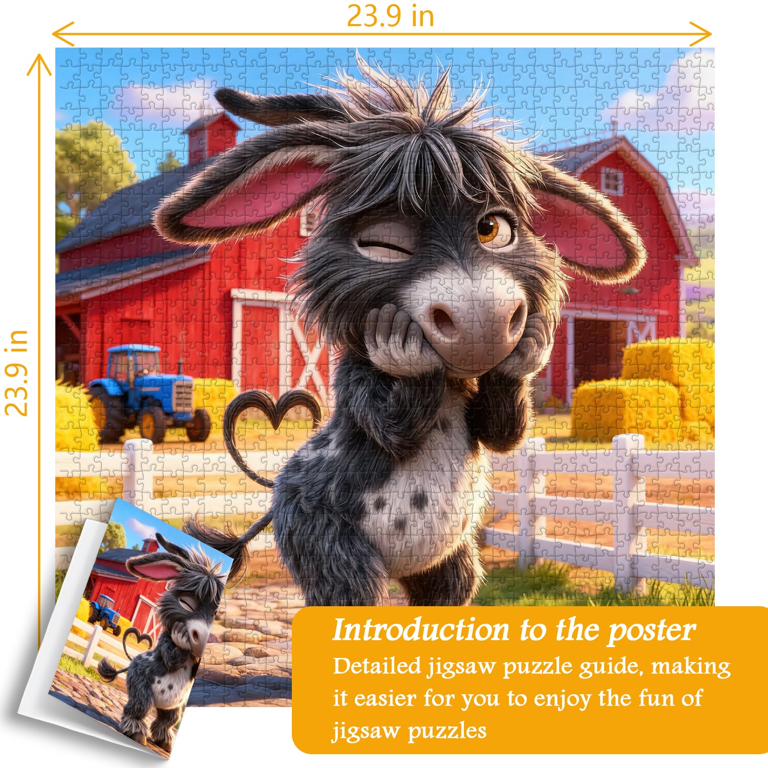 Donkey Barnyard Charm Jigsaw Puzzle 1000 Pieces