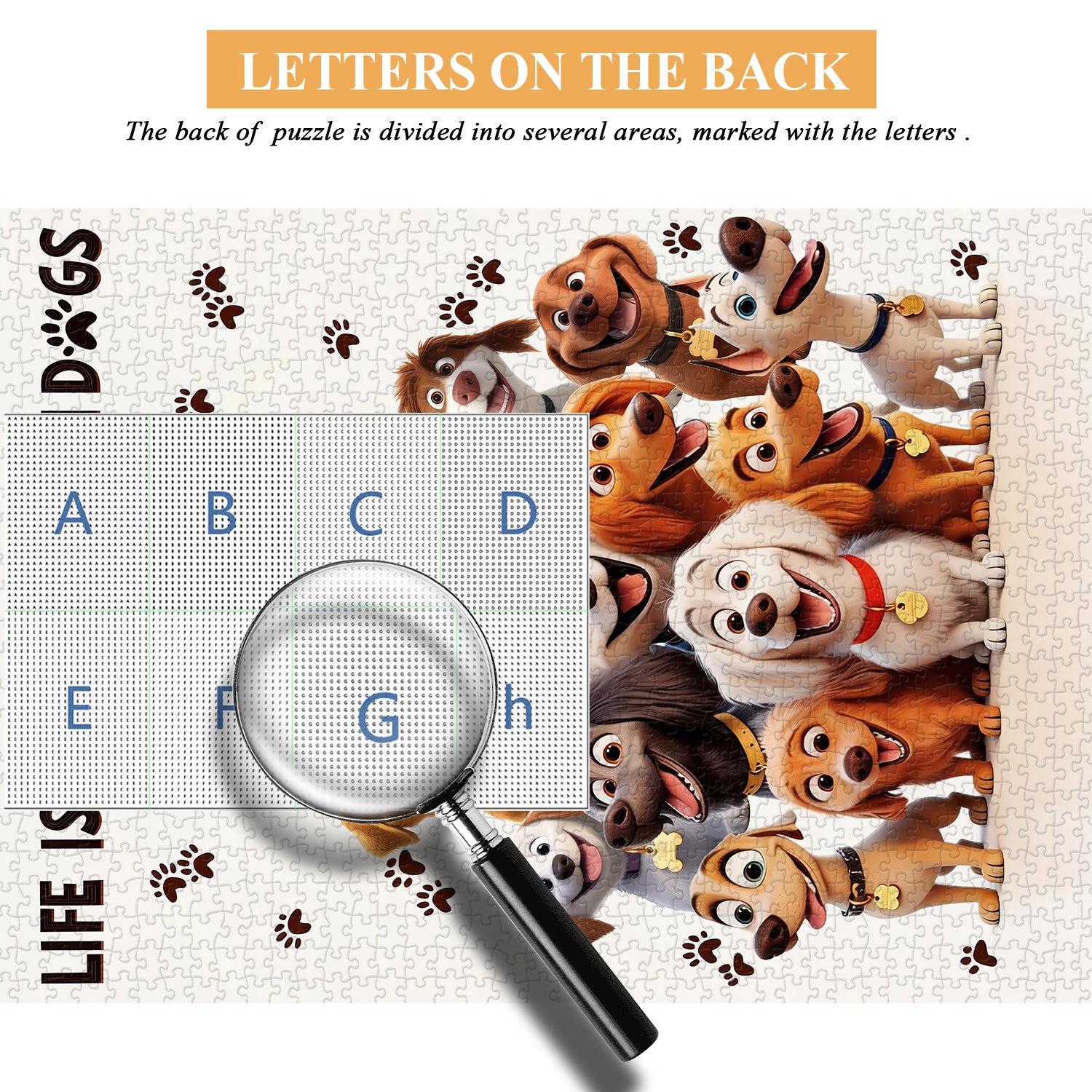 Life is Better with Dogs Jigsaw Puzzle 1000 Pieces