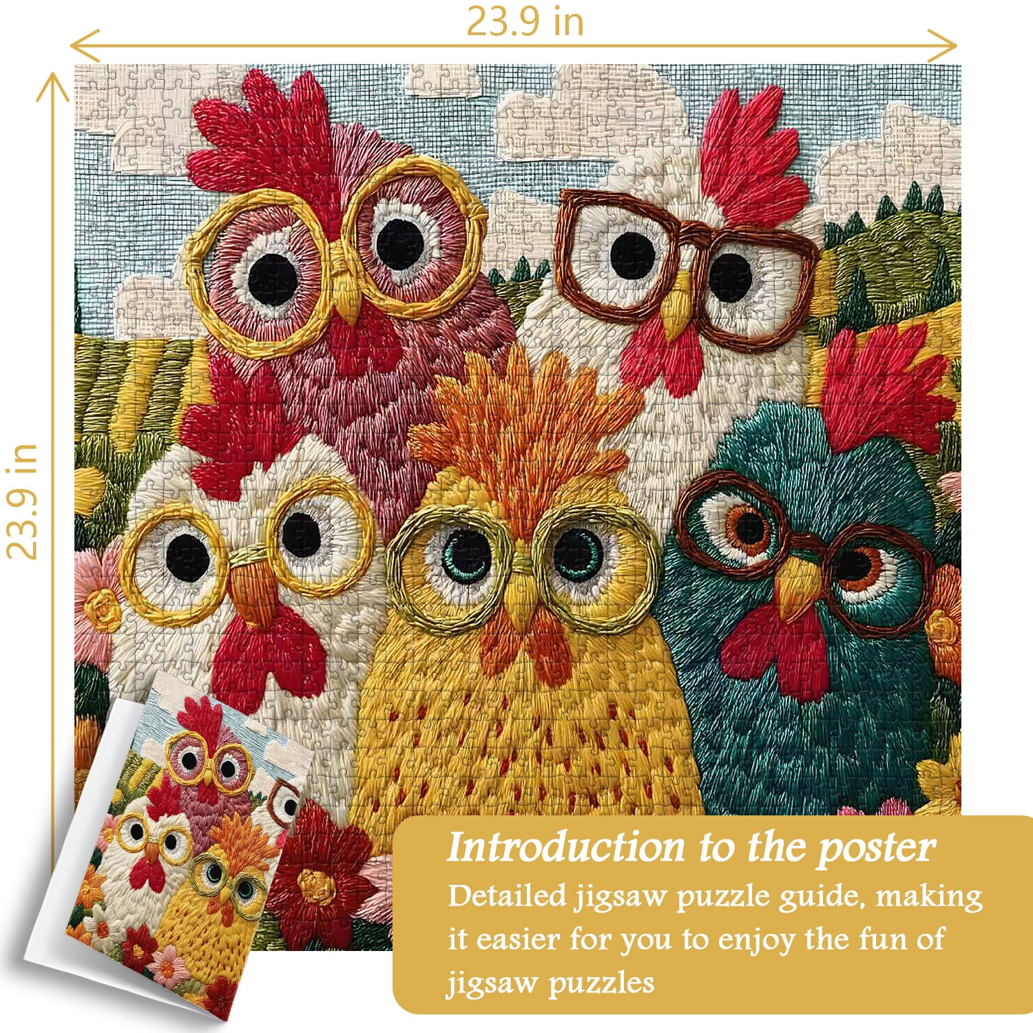 Chic Chickens Jigsaw Puzzle 1000 Pieces