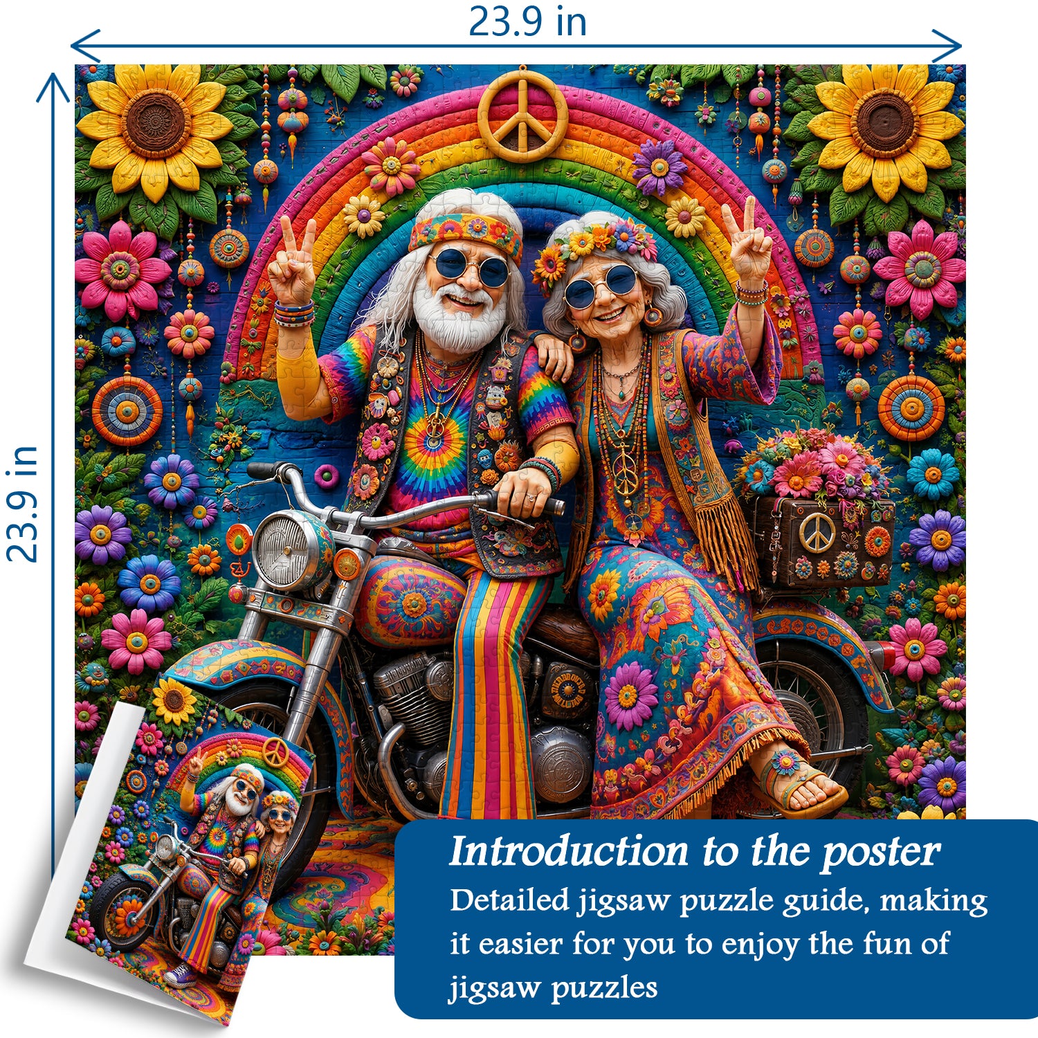 Boho-Motorrad-Abenteuer-Puzzle, 1000 Teile
