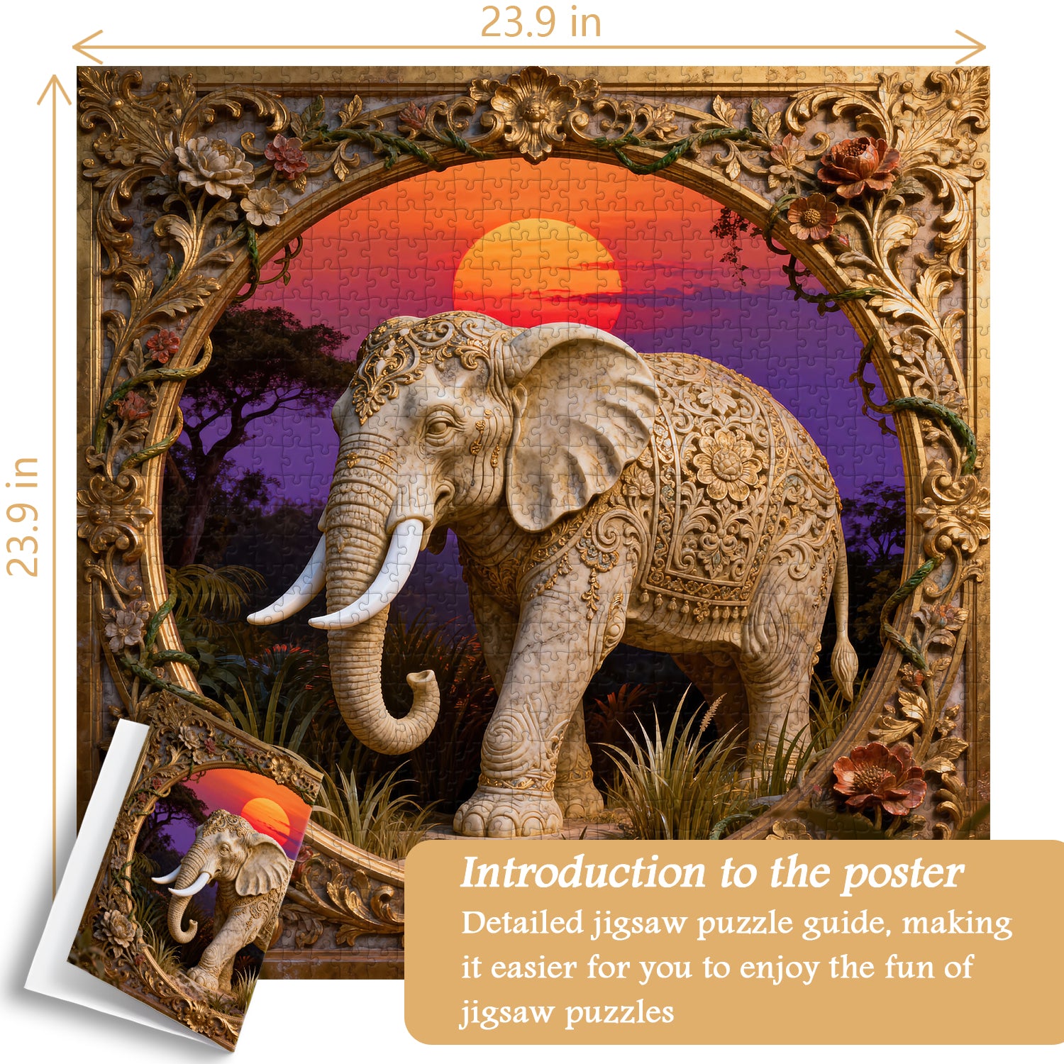 Sunset Serenity Carving Jigsaw Puzzle 1000 Pieces