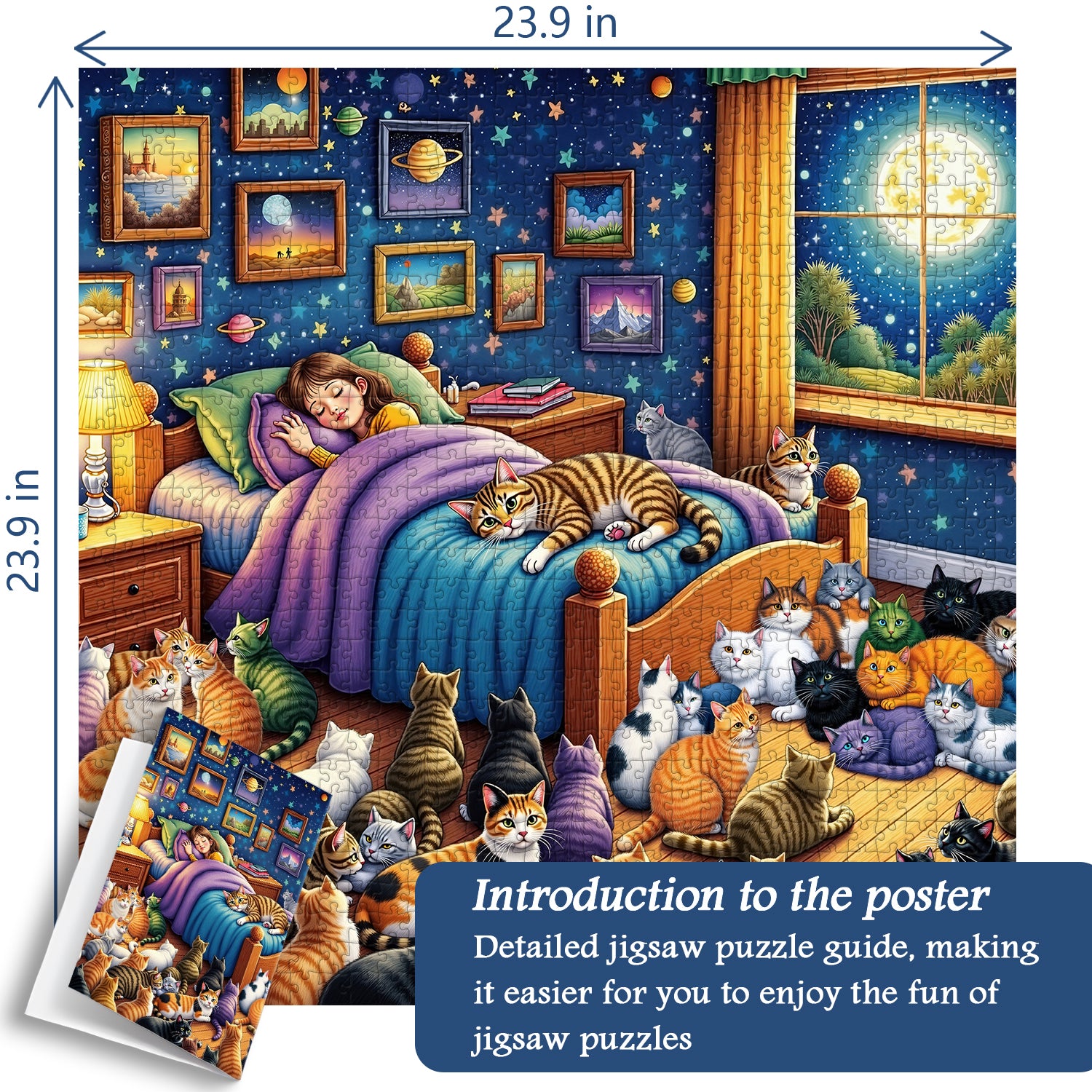 Cats Guarding Dreams Jigsaw Puzzle 1000 Pieces
