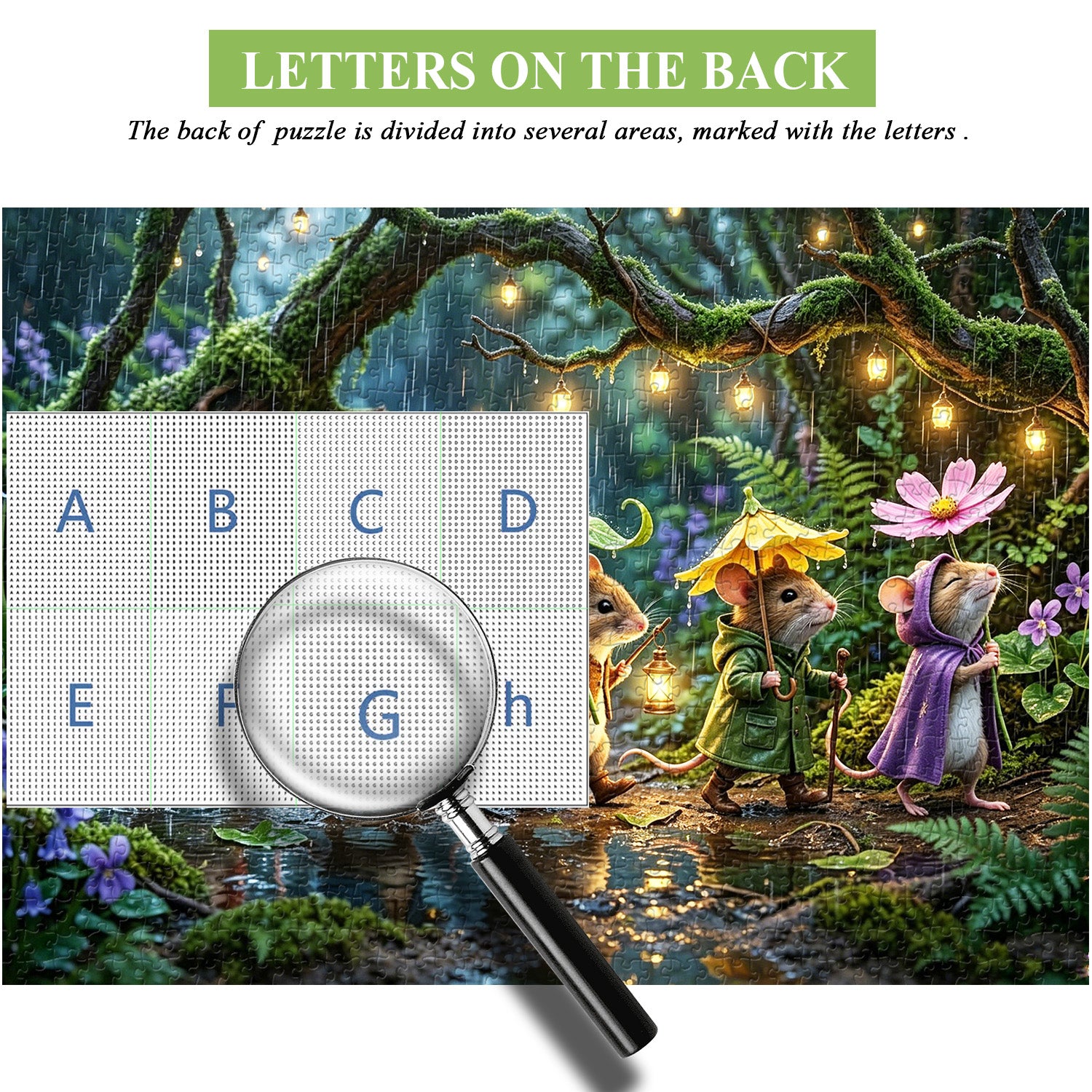 Kleine Abenteurer im Regen Puzzle 1000 Teile