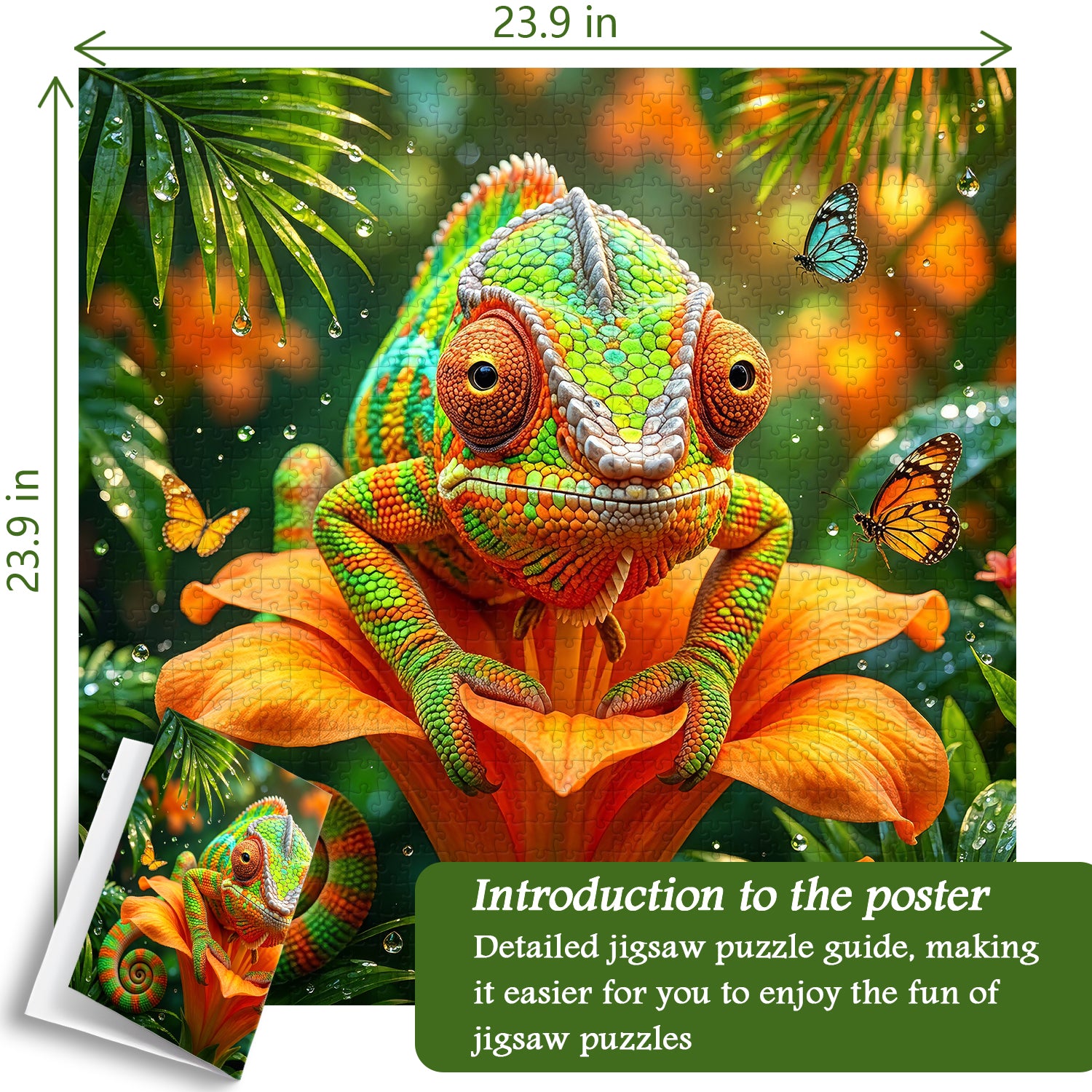 Regenwald-Chamäleon-Puzzle 1000 Teile