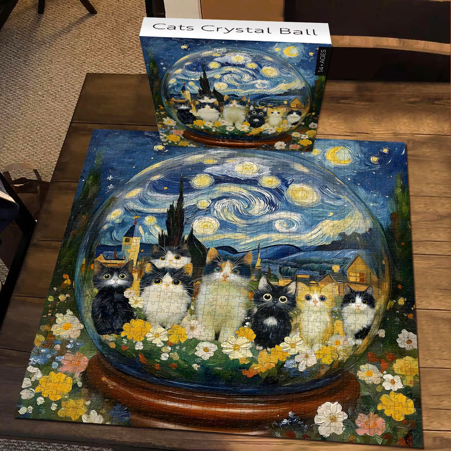 Katzen-Kristallkugel-Puzzle, 1000 Teile