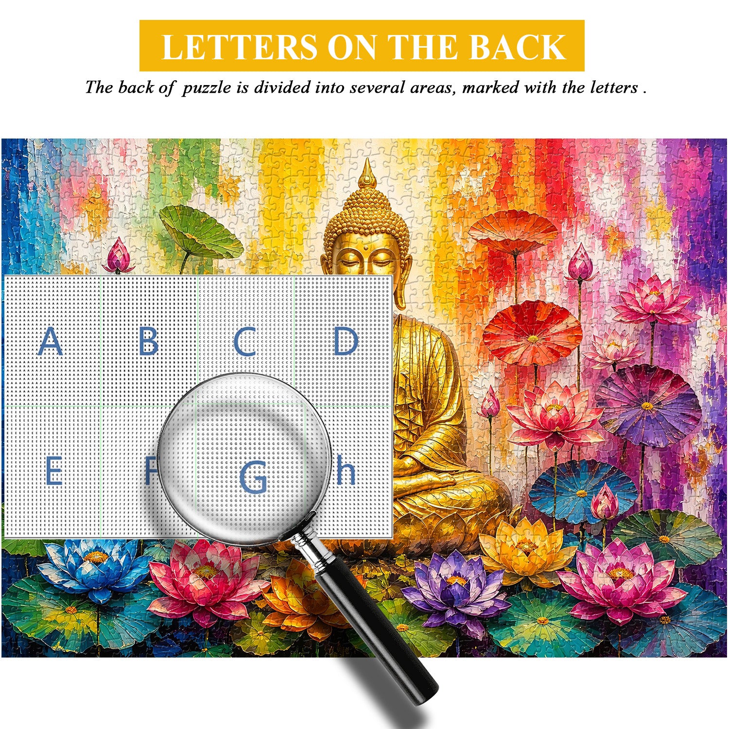 Serene Buddha Floral Bloom Puzzle 1000 Teile