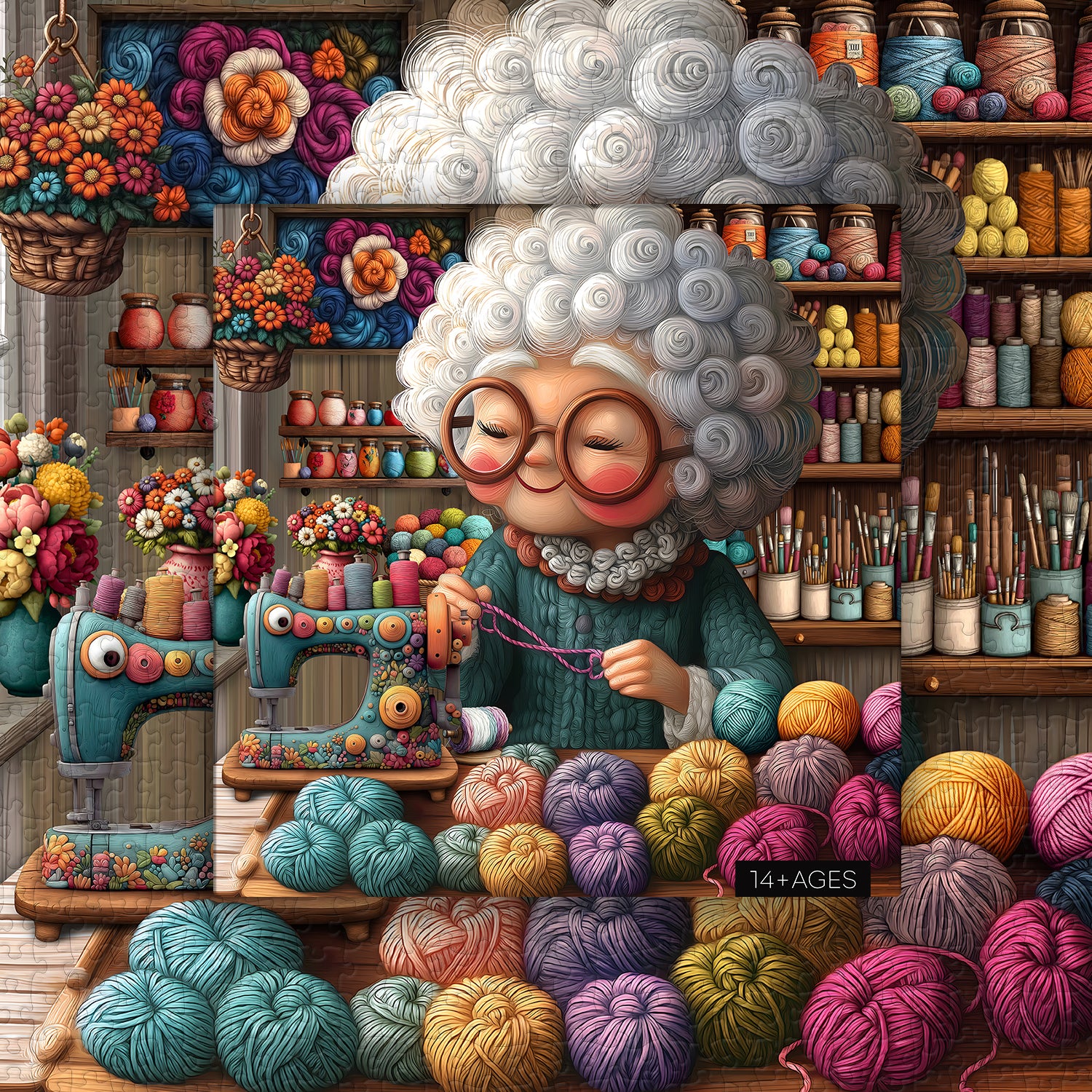 Grandma’s Knitting World Jigsaw Puzzle 1000 Pieces