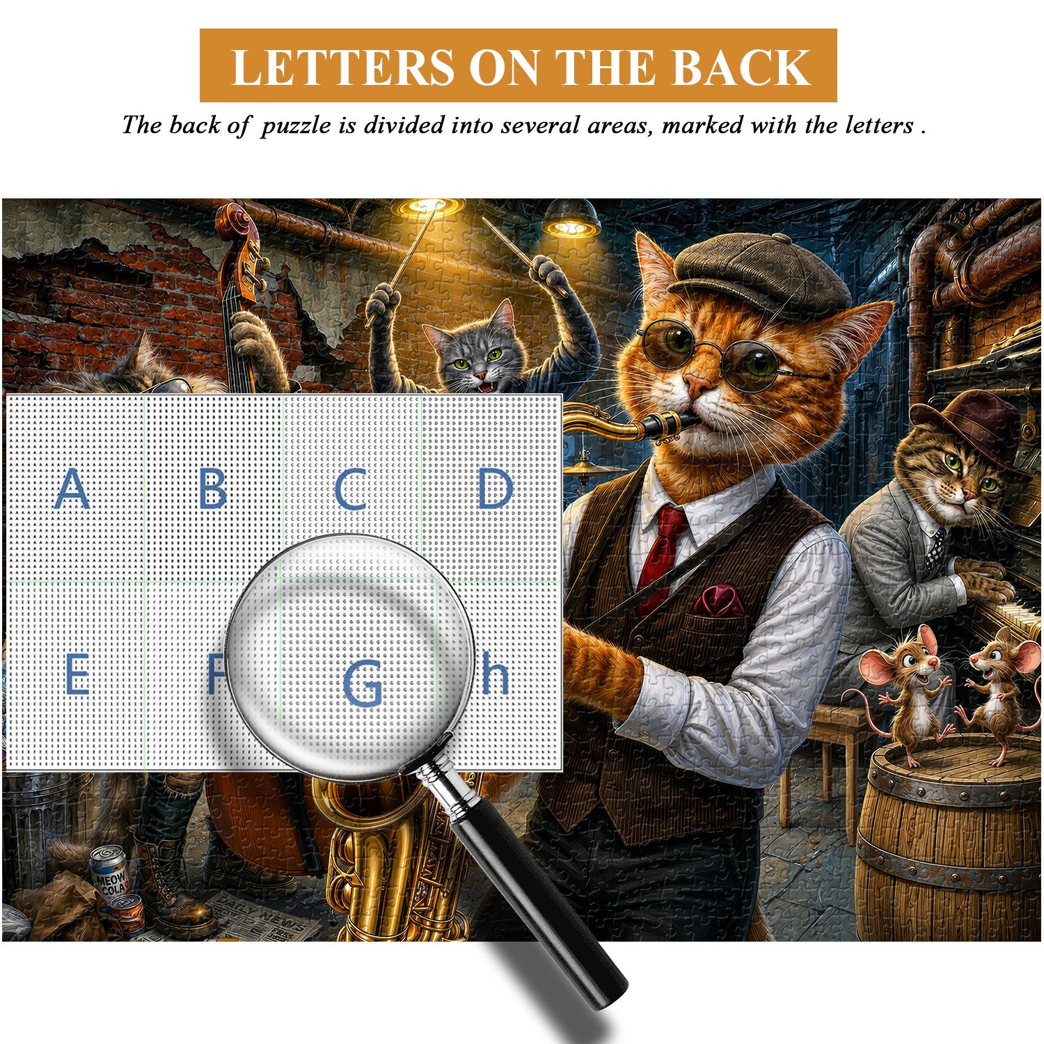 Street Jazz Cats Jigsaw Puzzle 1000 Pieces