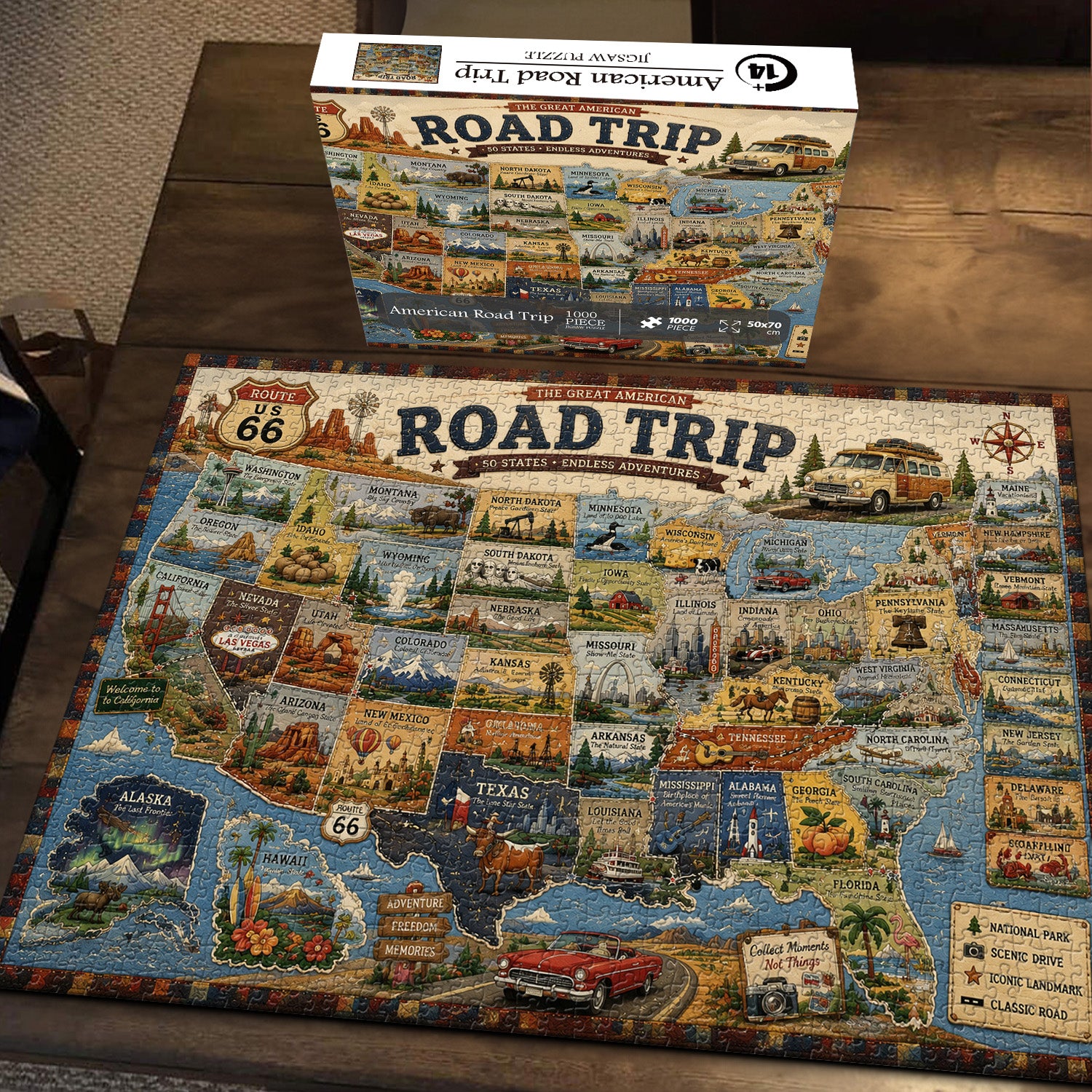 American Road Trip Jigsaw Puzzle 1000 Pieces