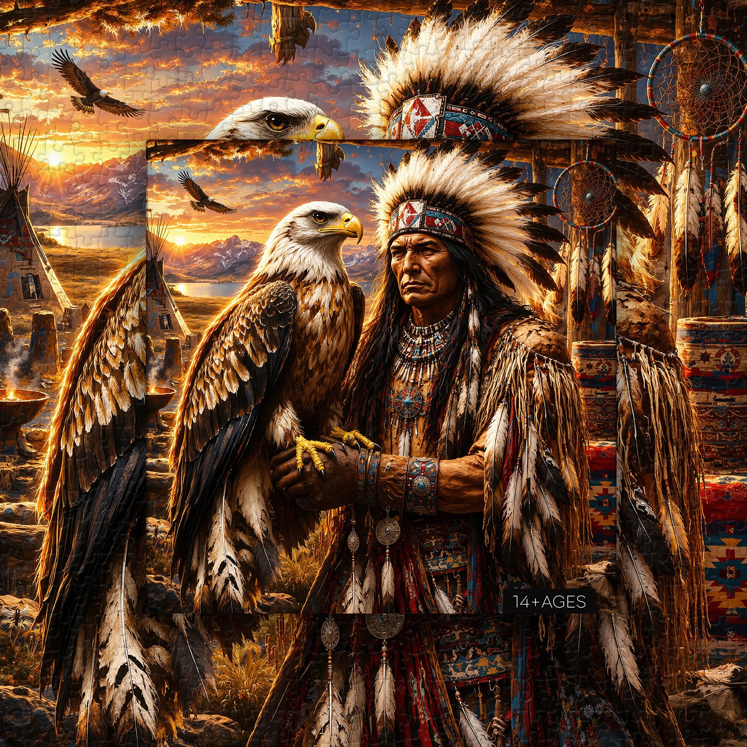 Tribal Spirit Eagle Puzzle 1000 Teile