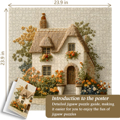 Embroidered Garden Cottage Jigsaw Puzzle 1000 Pieces