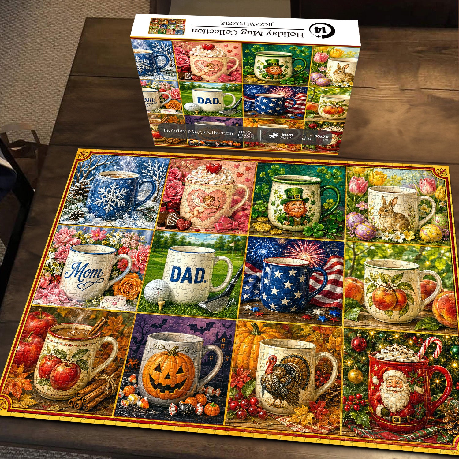 Holiday Mug Collection Jigsaw Puzzle 1000 Pieces