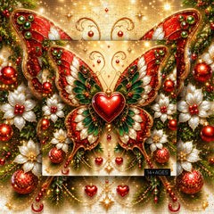 Weihnachts-Schmetterlings-Herz-Puzzle, 1000 Teile