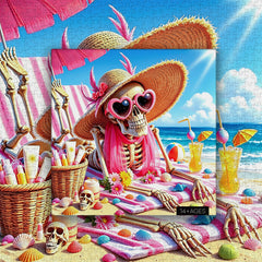Skelett-Strandurlaub-Puzzle, 1000 Teile