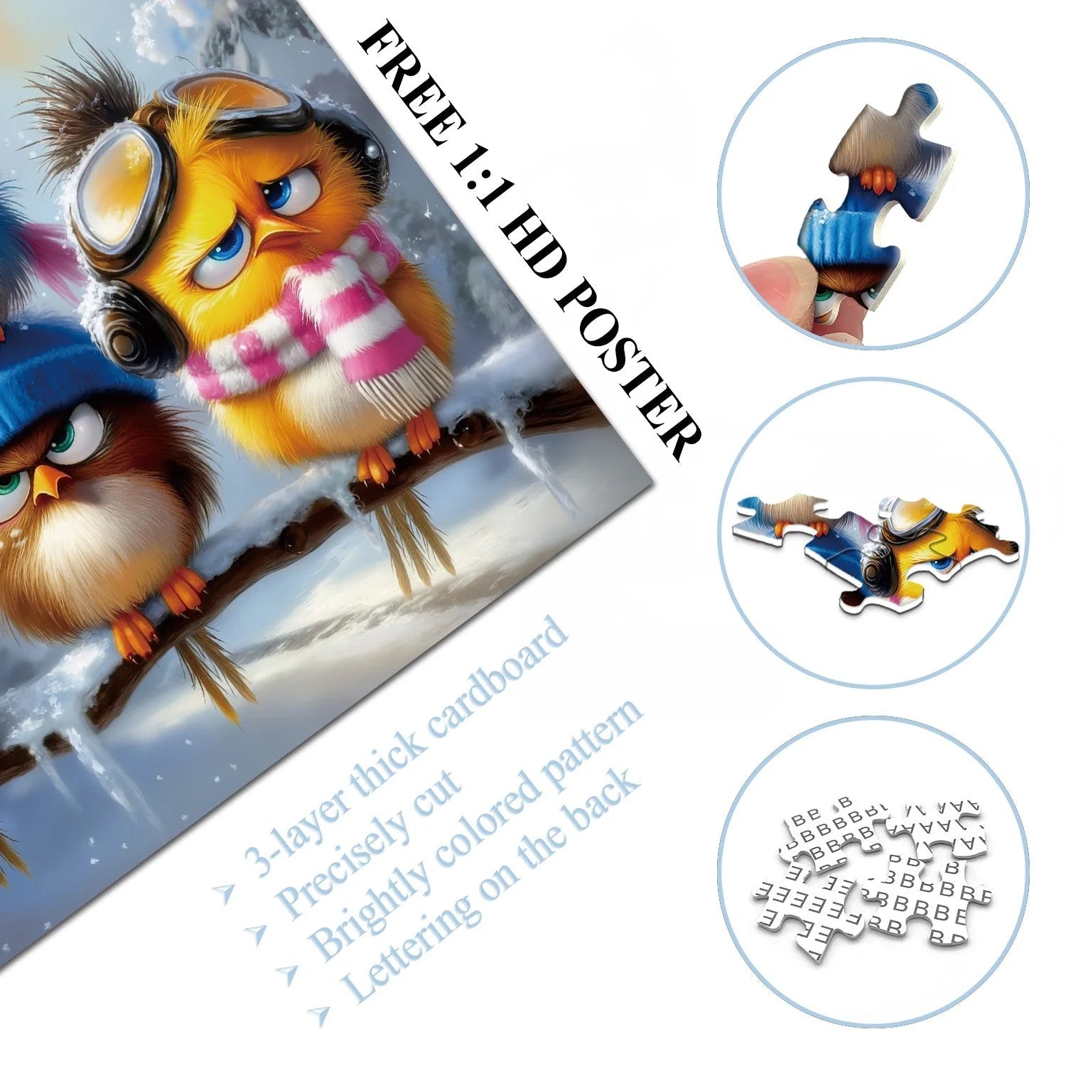 Winter Feathered Friends Jigsaw Puzzle 1000 Pieces