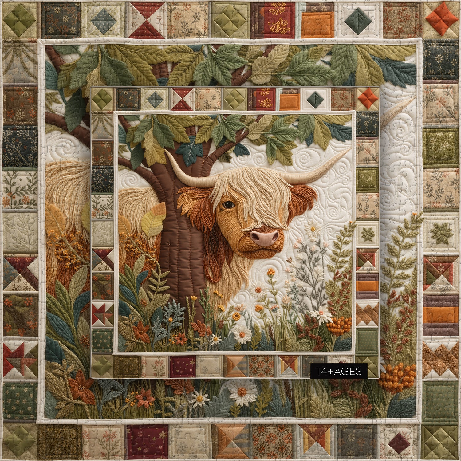 Genähtes Kalb-Puzzle 1000 Teile