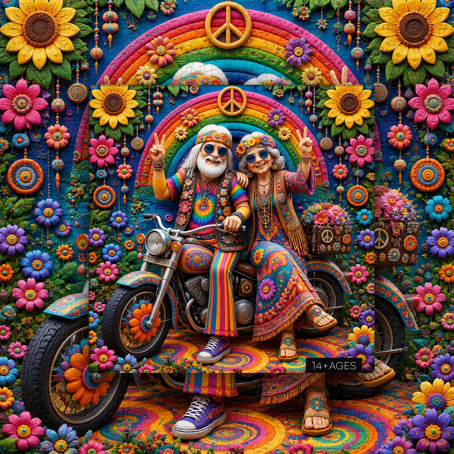 Boho-Motorrad-Abenteuer-Puzzle, 1000 Teile