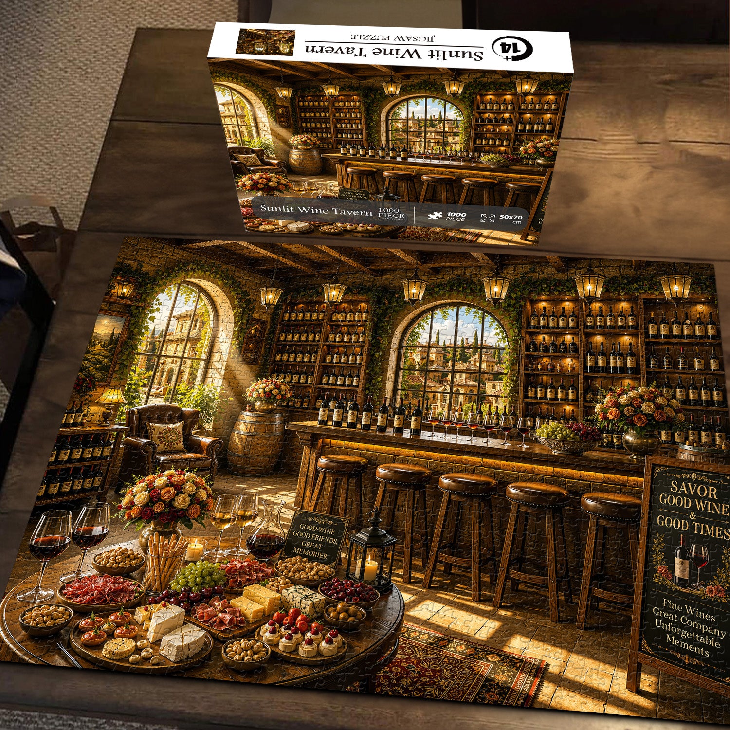 Sunlit Wine Tavern Jigsaw Puzzle 1000 Pieces