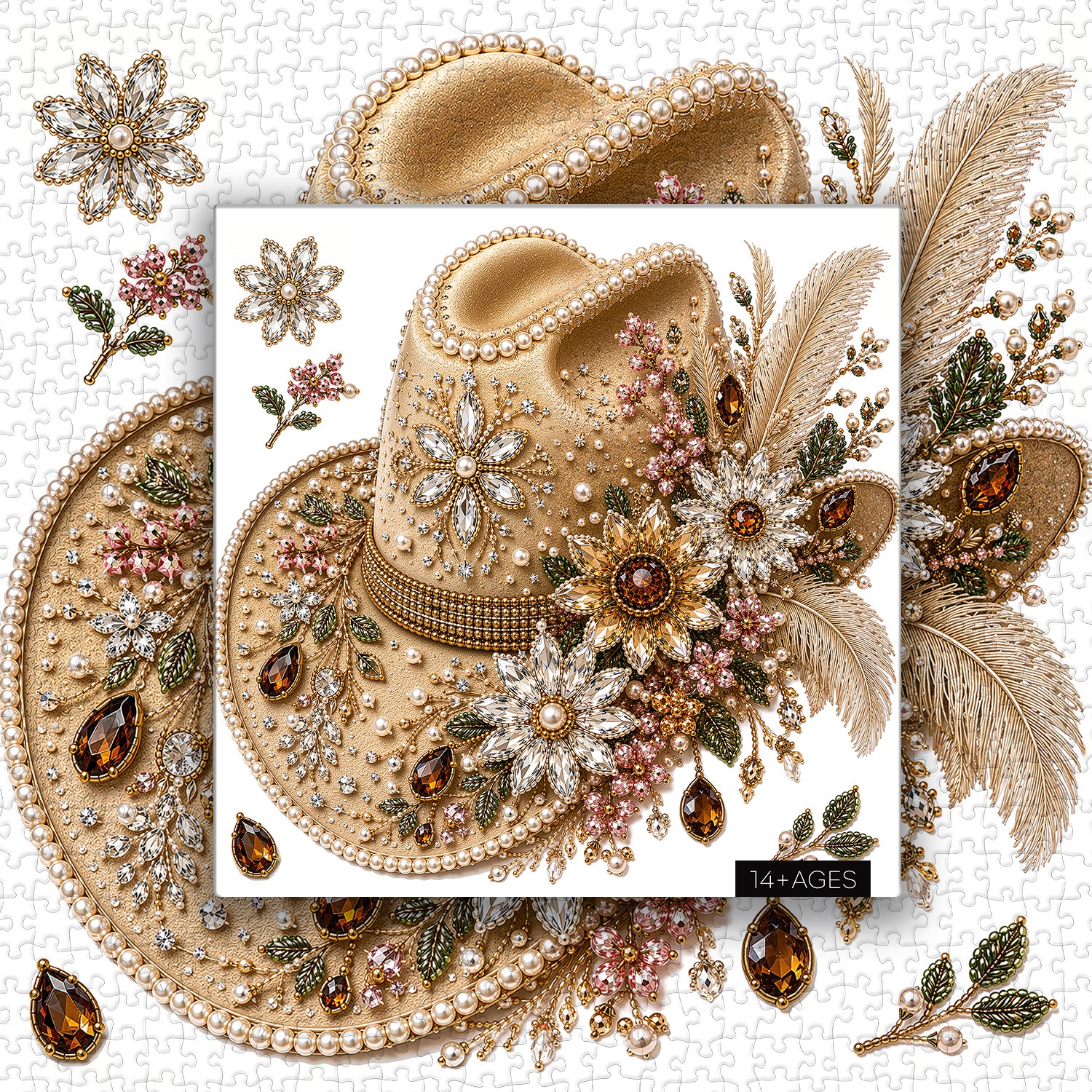 Blumenjuwel Cowboyhut-Puzzle 1000 Teile