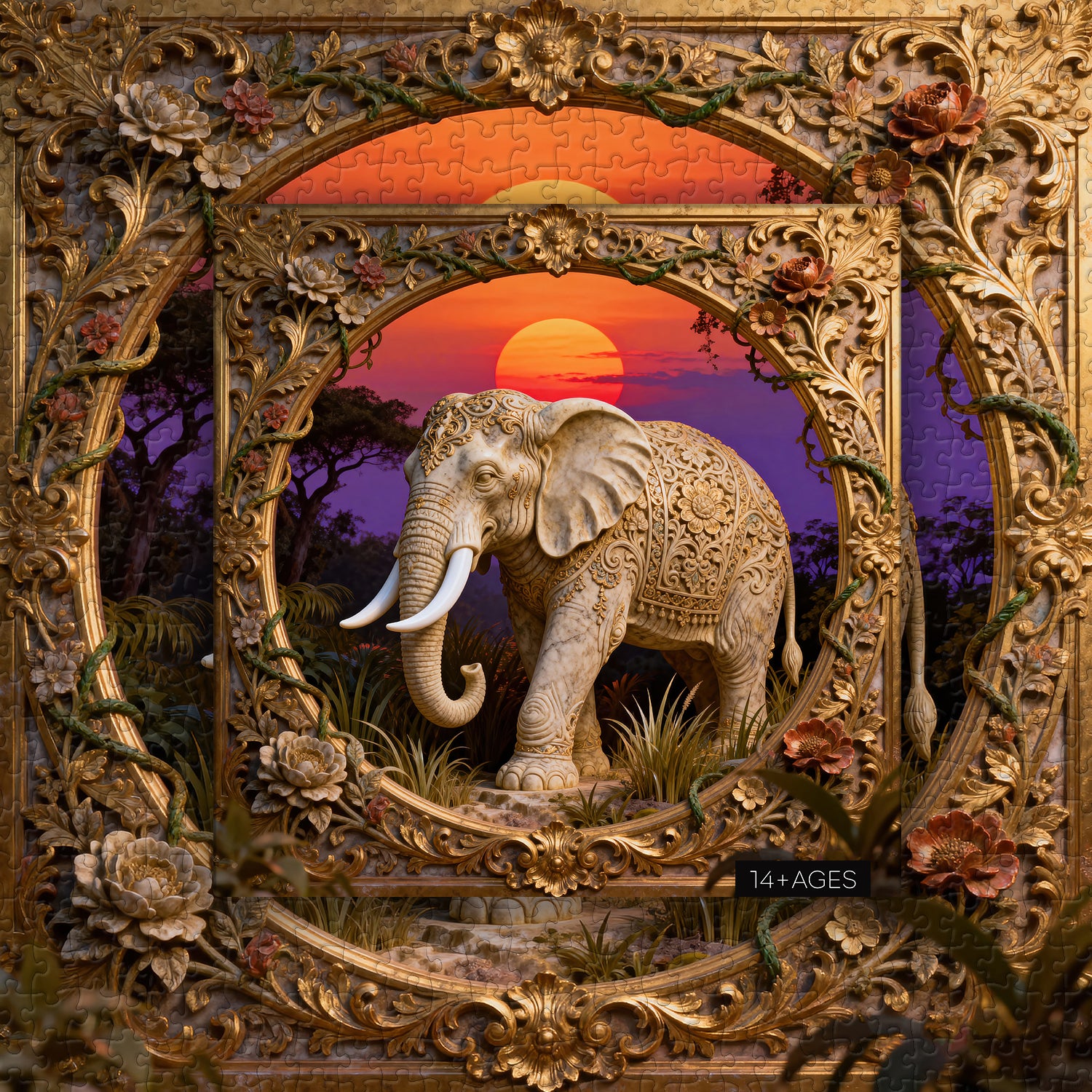 Sunset Serenity Carving Jigsaw Puzzle 1000 Pieces