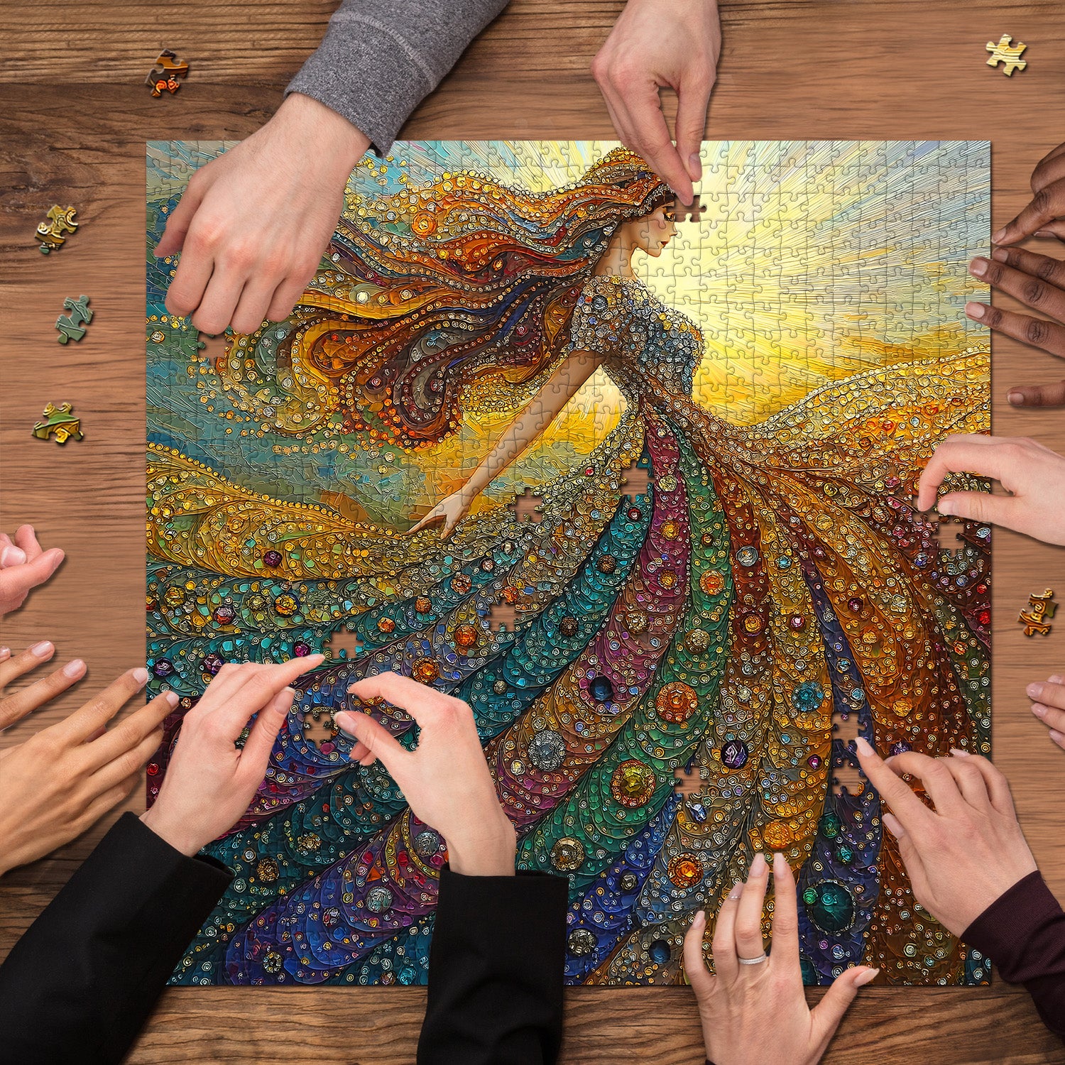 Gemstone Woman Jigsaw Puzzle 1000 Pieces