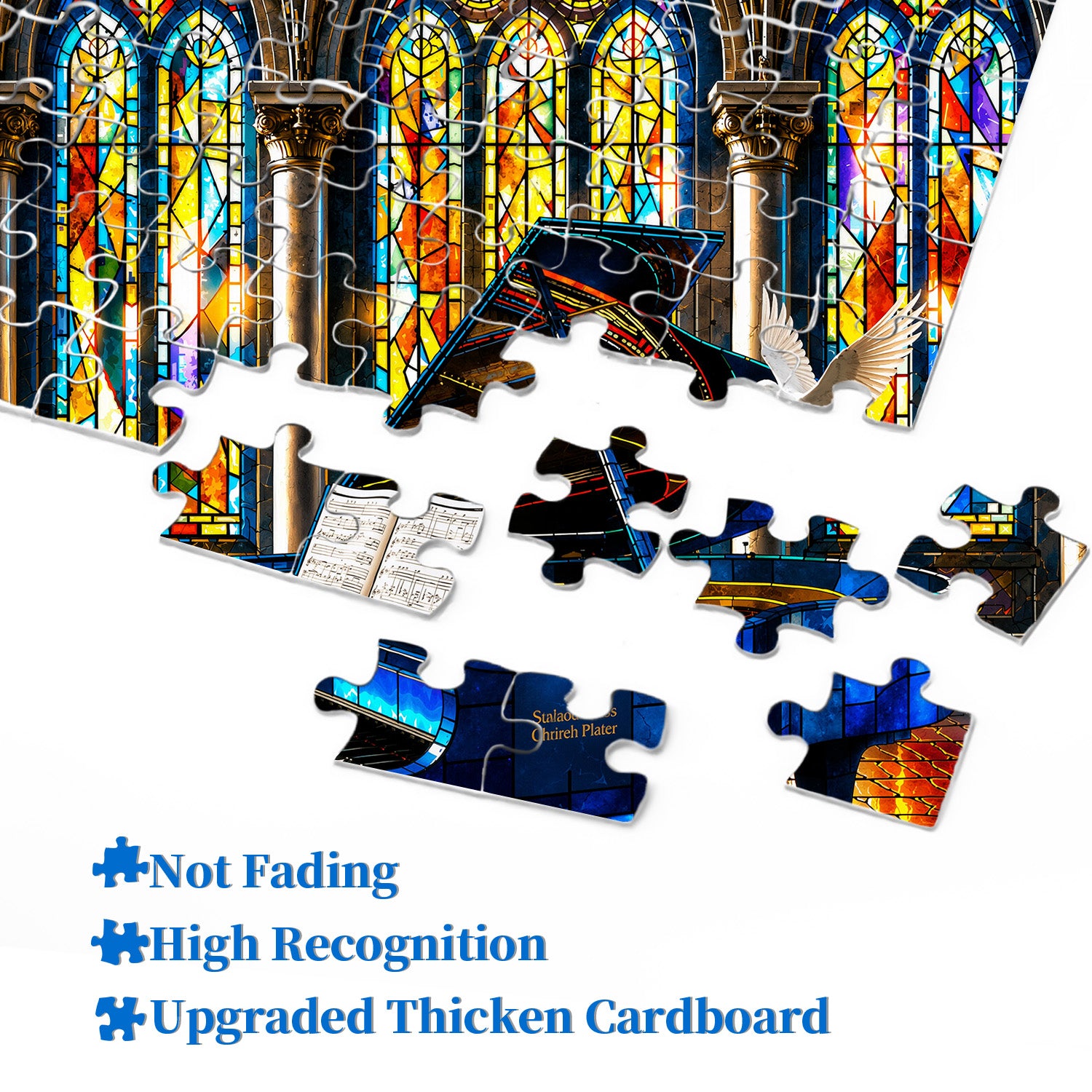 Puzzle „Gotische Kirche und Klavier“, 1000 Teile