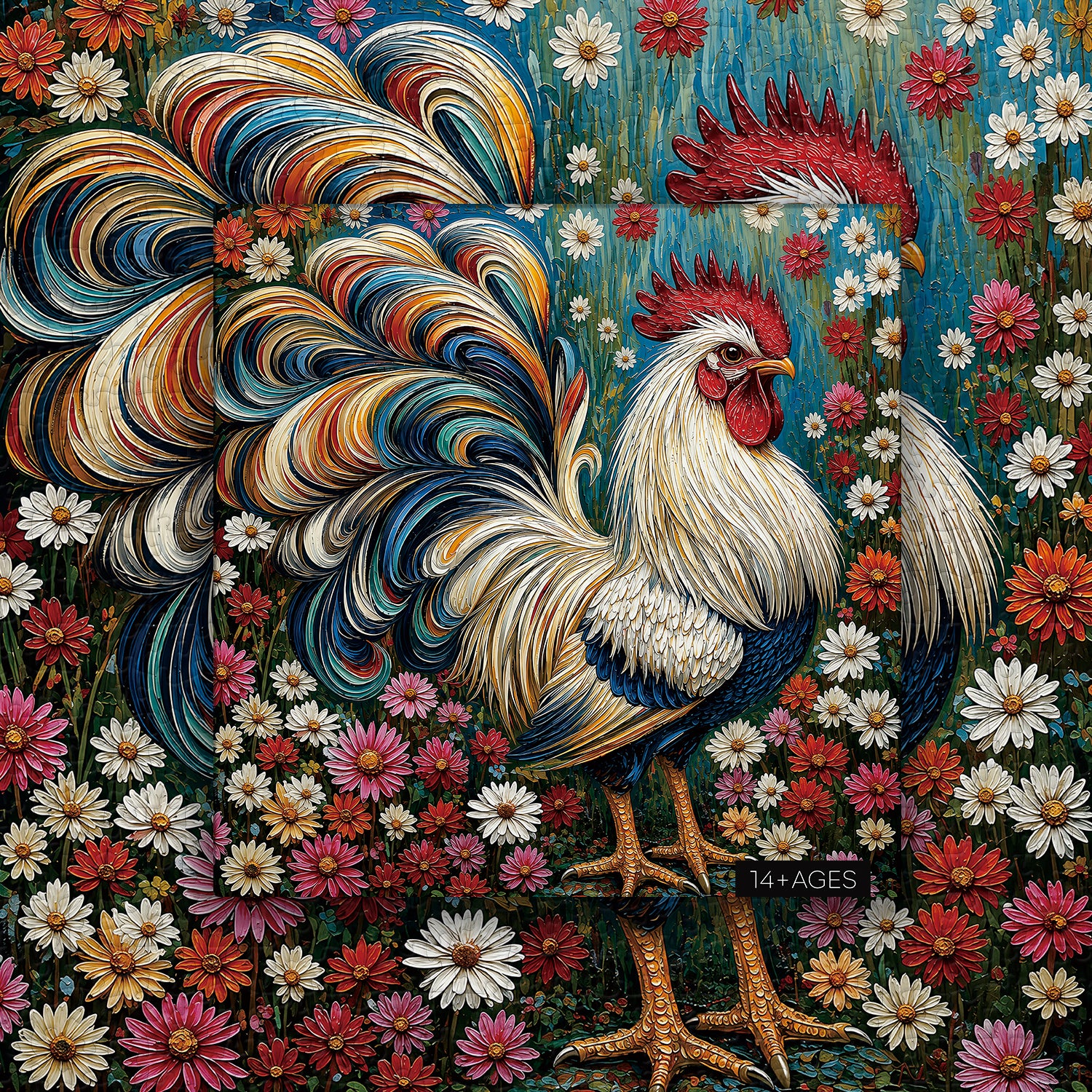Colorful Rooster Jigsaw Puzzle 1000 Pieces
