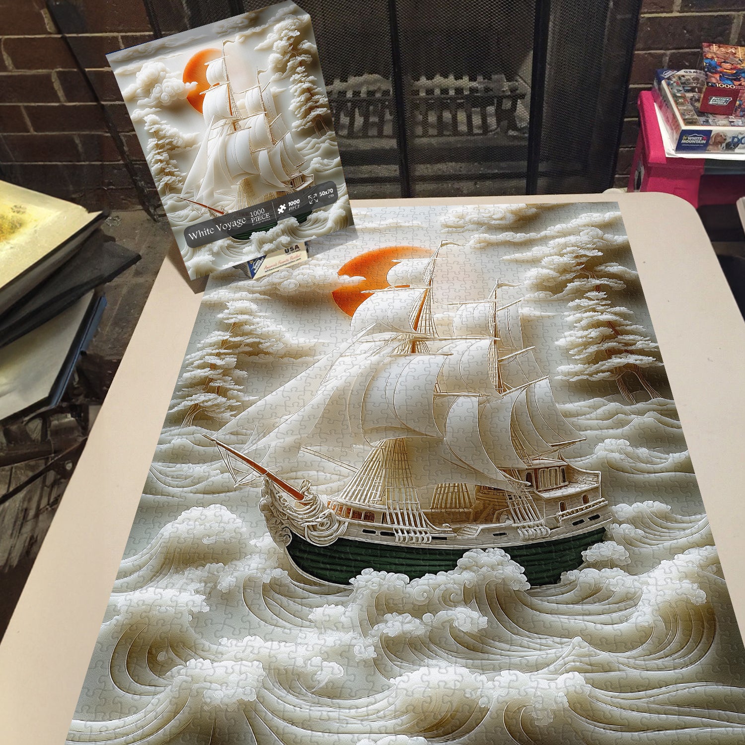 White Voyage Jigsaw Puzzle 1000 Pieces