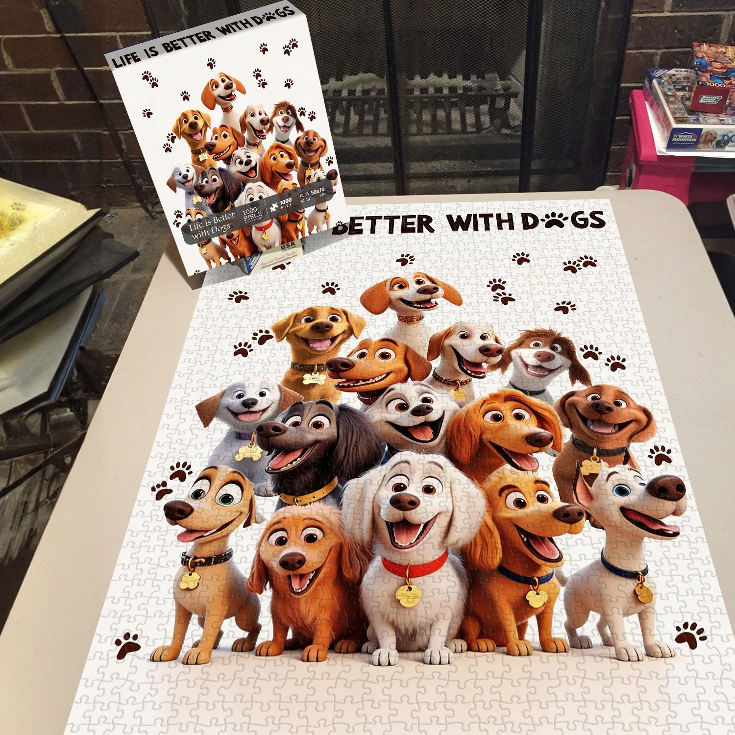 Life is Better with Dogs Jigsaw Puzzle 1000 Pieces
