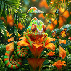 Regenwald-Chamäleon-Puzzle 1000 Teile
