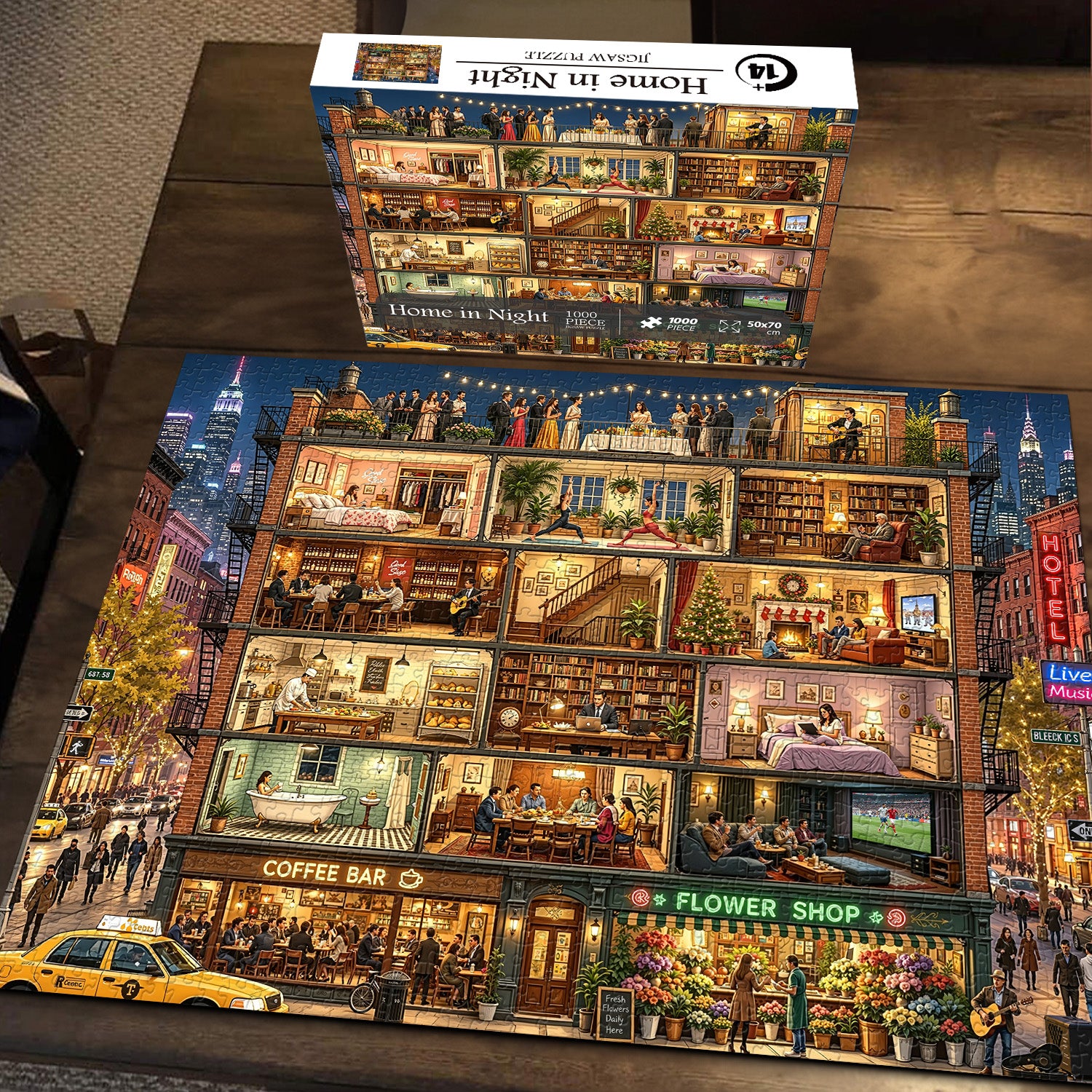Home in Night Jigsaw Puzzle 1000 Pieces