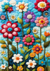 Filzblumenkunst-Puzzle 1000 Teile
