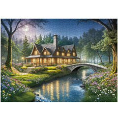 Twilight Cabin Glow Puzzle 1000 Teile