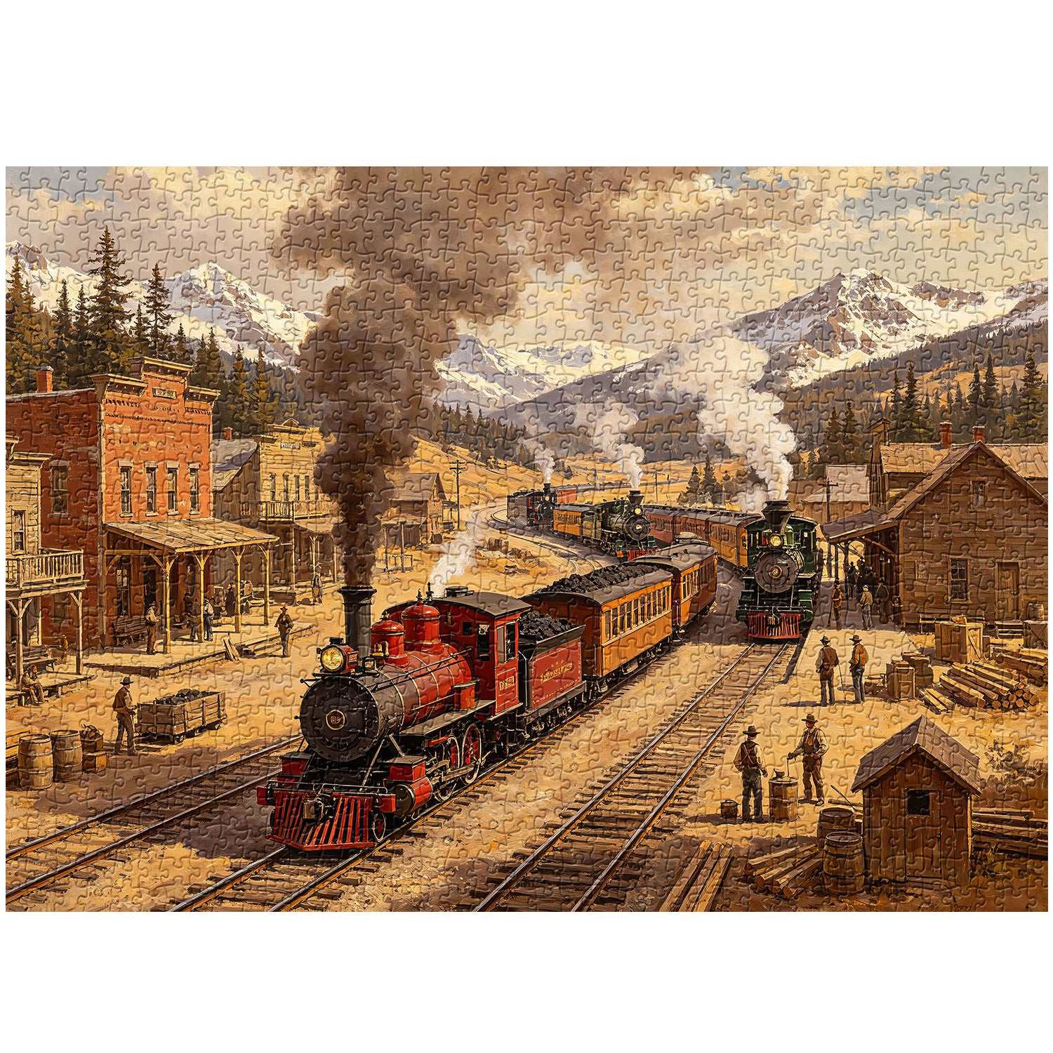 Züge des Goldrauschs Puzzle 1000 Teile
