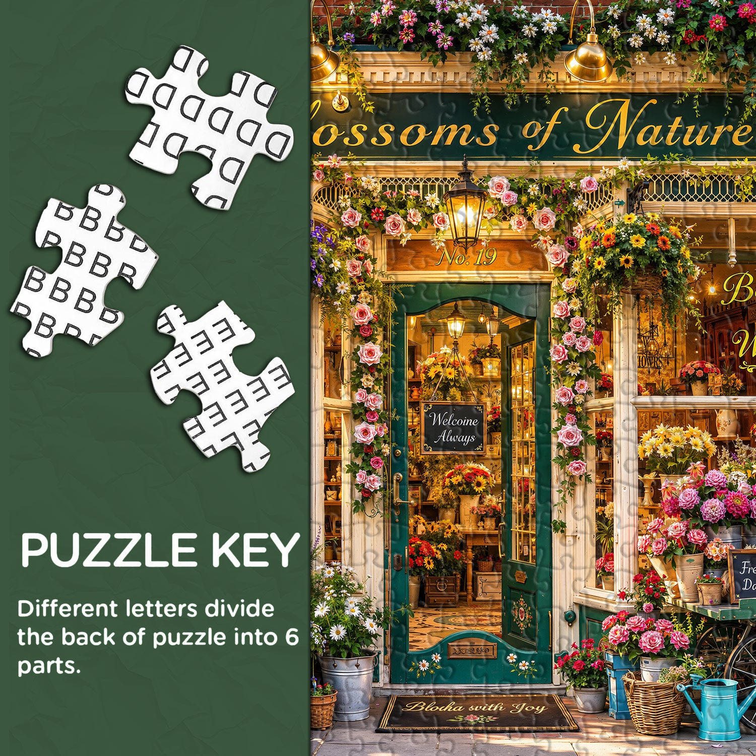 Buntes Blumenladen-Puzzle 1000 Teile