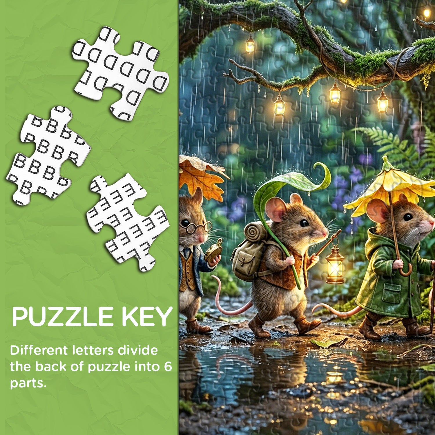 Kleine Abenteurer im Regen Puzzle 1000 Teile