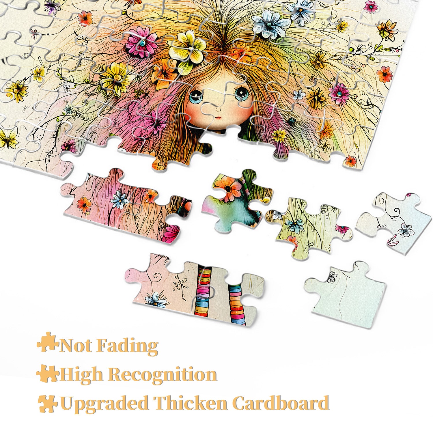 Blumenhaarpuppen-Puzzle 1000 Teile