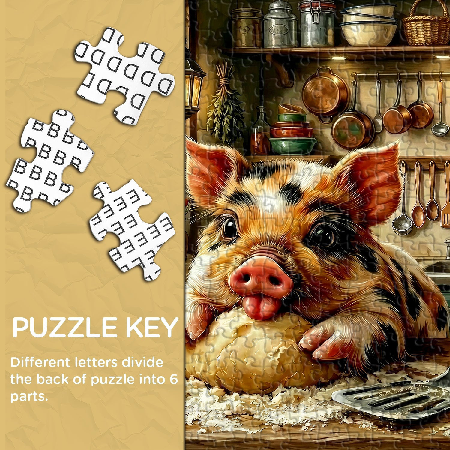 Piggy Chef Jigsaw Puzzle 1000 Pieces