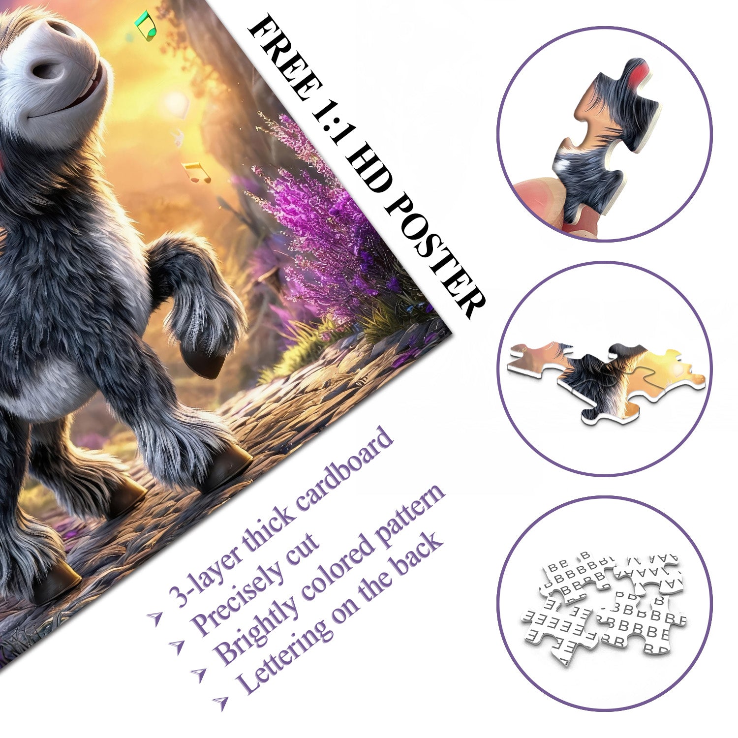 Joyful Melody Donkey Jigsaw Puzzle 1000 Pieces