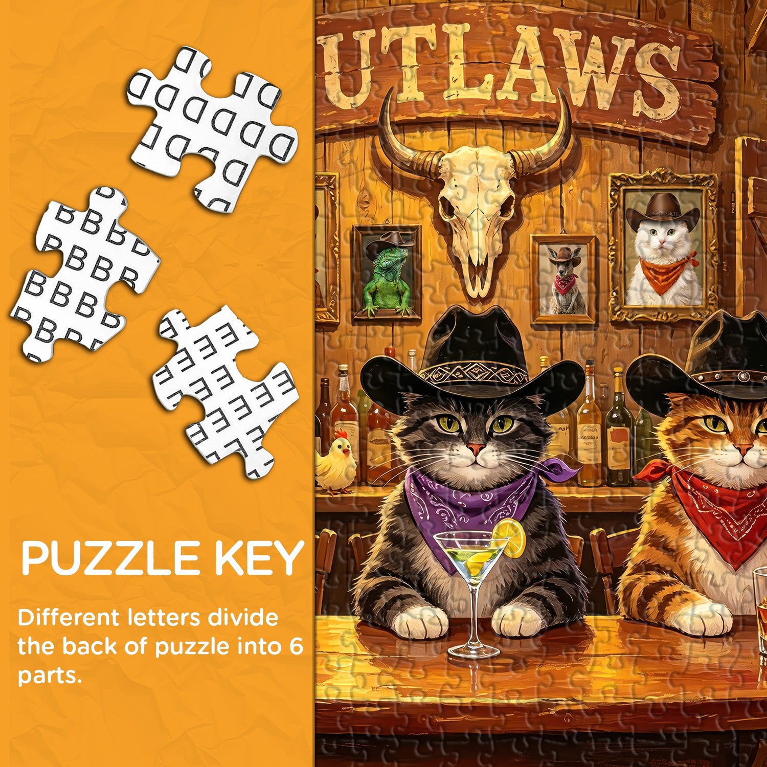 Saloon Kitties Puzzle 1000 Teile