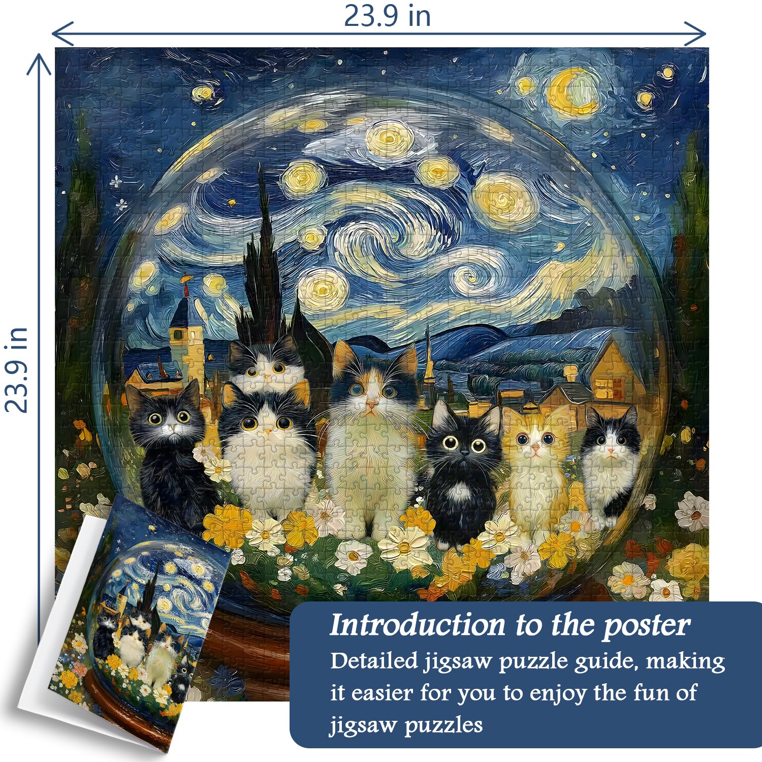 Katzen-Kristallkugel-Puzzle, 1000 Teile
