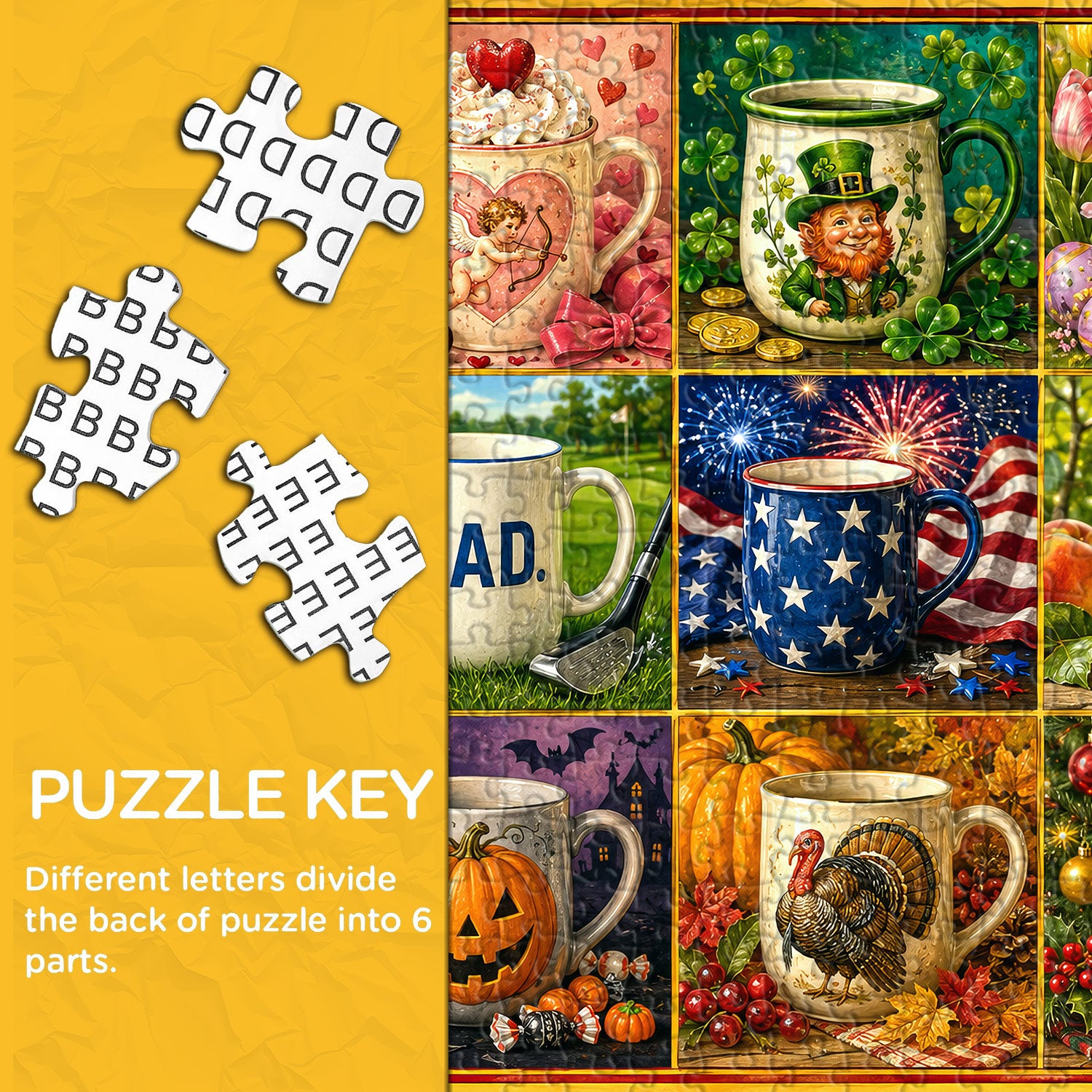 Holiday Mug Collection Jigsaw Puzzle 1000 Pieces