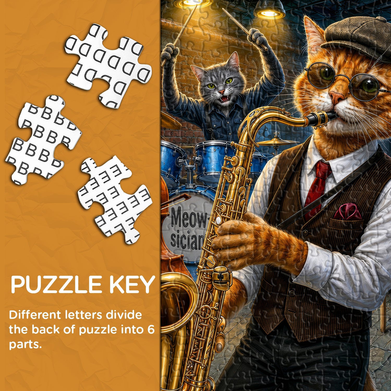 Street Jazz Cats Jigsaw Puzzle 1000 Pieces