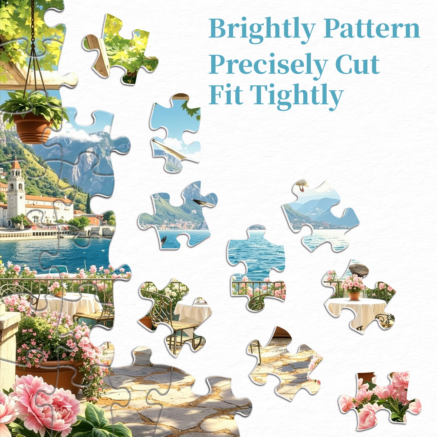 Sunlit Coastal Pergola Jigsaw Puzzle 1000 Pieces
