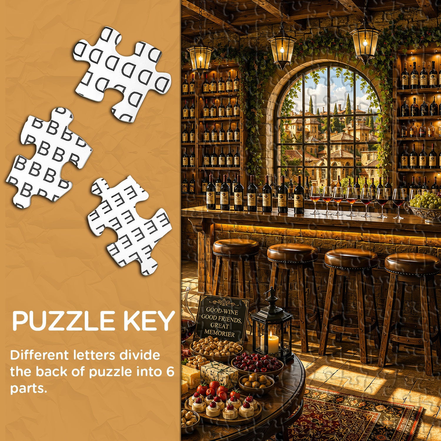 Sunlit Wine Tavern Jigsaw Puzzle 1000 Pieces