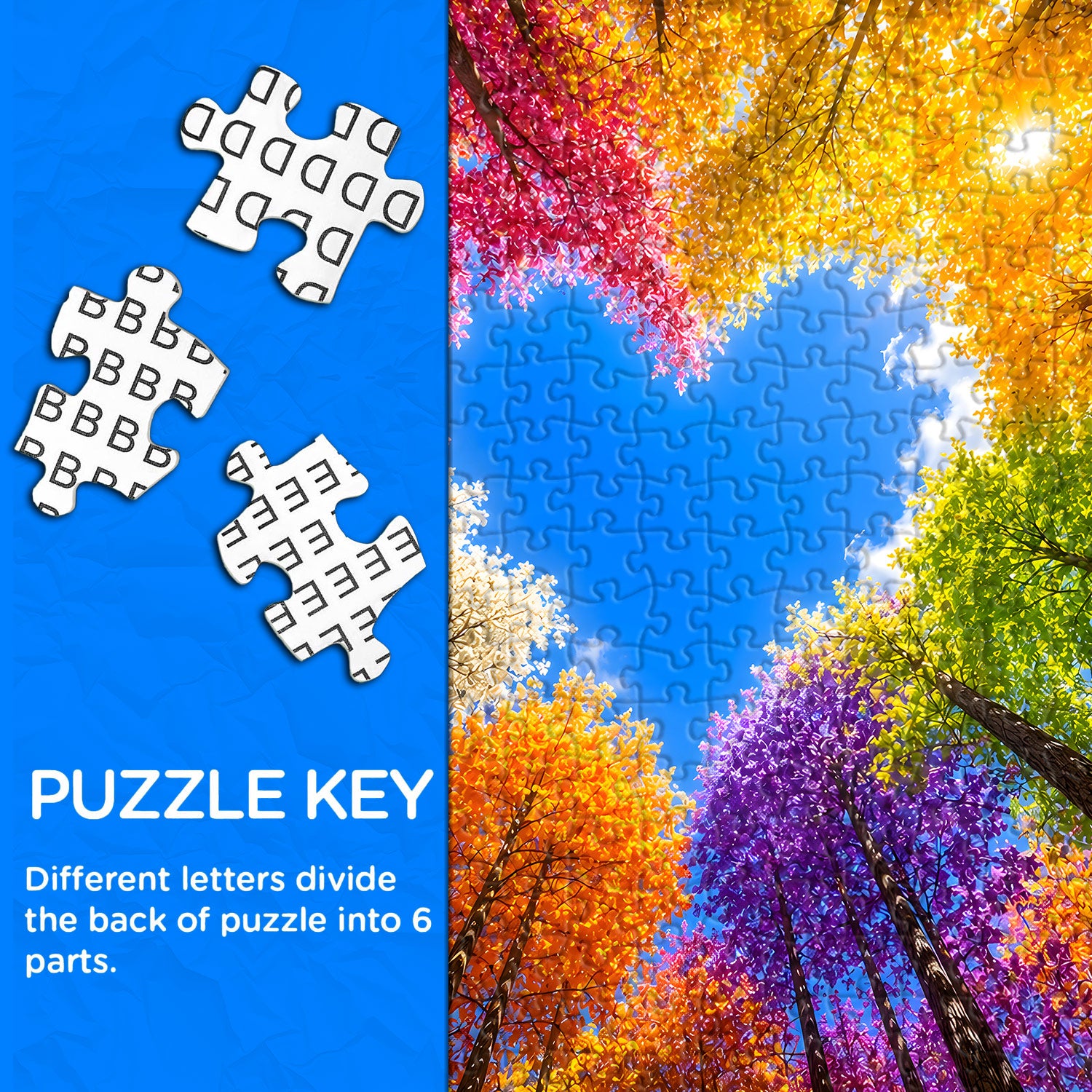 Regenbogenwald-Puzzle 1000 Teile