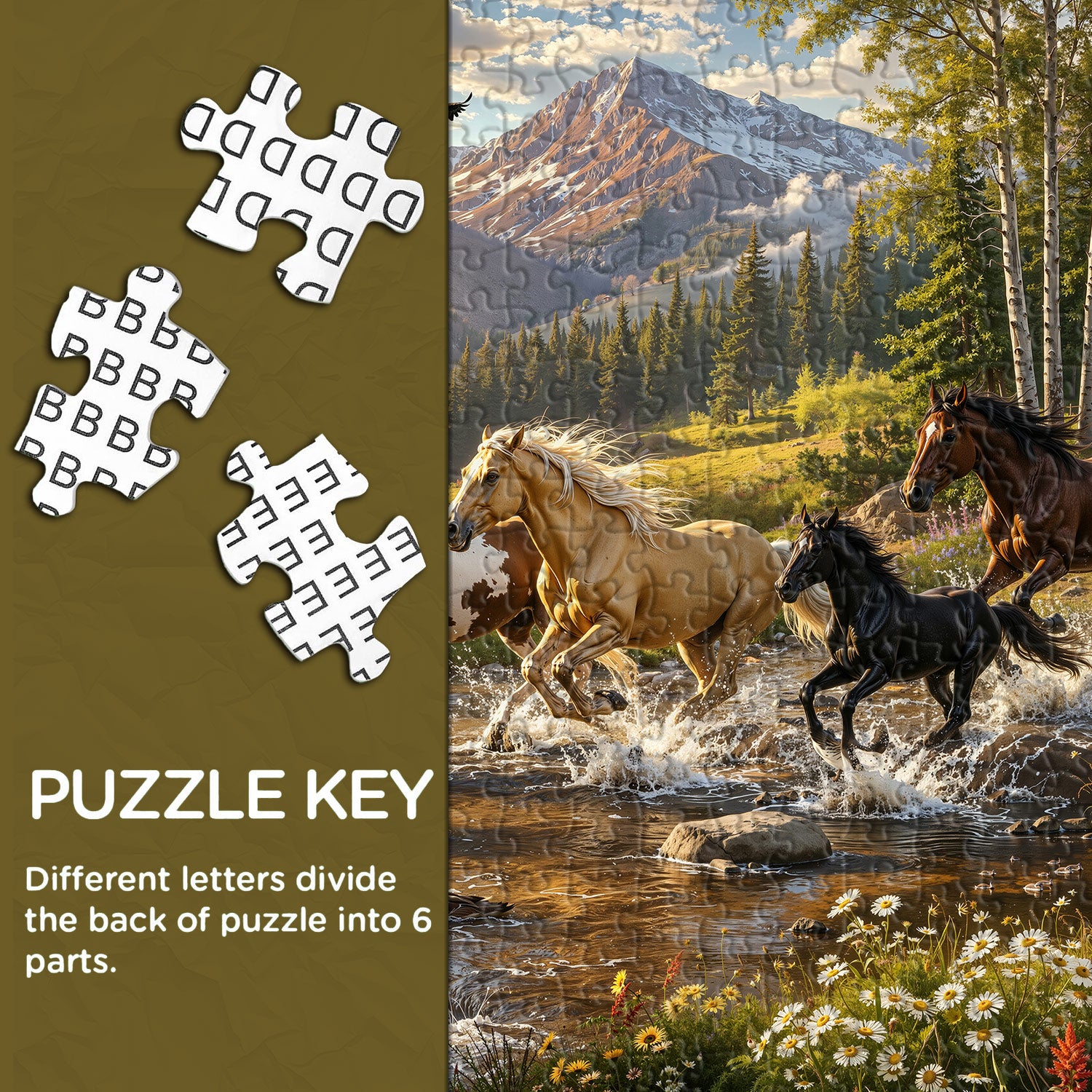 Meadow Creek Horses Jigsaw Puzzle 1000 Pieces